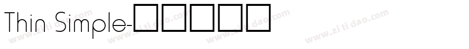 Thin Simple字体转换